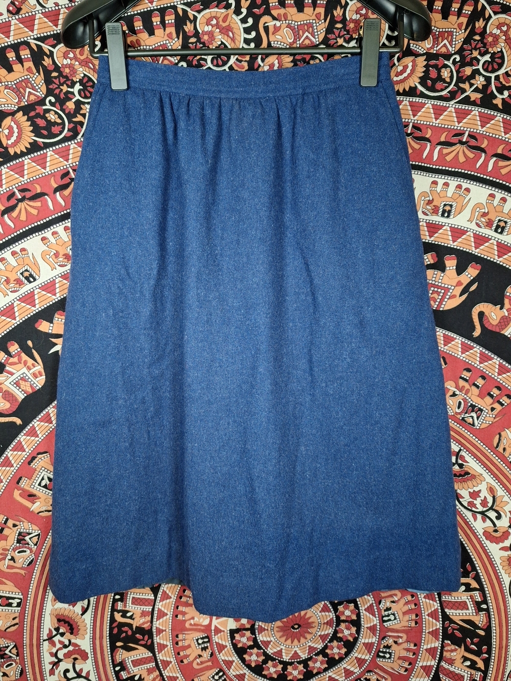 Vintage Evan Picone 100% Wool Union Made Careerwear High Waist A-Line Midi Skirt